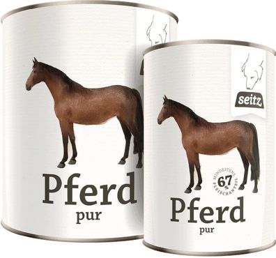 Dose Pferd pur Hundefutter 67% Fleischanteil Seitz-Tiernahrung