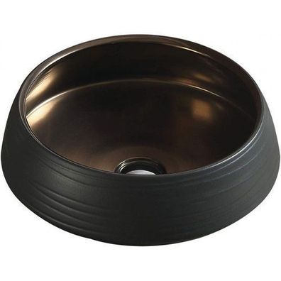 Mexen Ariana Aufsatzwaschbecken 43 x 43 cm, Schwarz/Gold - 22054366
