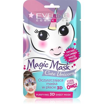 Eveline magische Maske reinigende Blatt Maske 3D niedlich Einhorn 1pc
