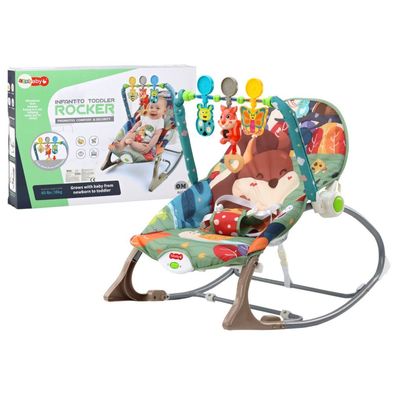 Lean Toys Bujaczek Krzese?ko Le?aczek 2w1 Wibracja D?wi?k Lisek