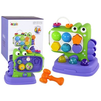 Lean Toys Lehrtafel mit gehämmertem Dinosaurier Whac-A-Mole