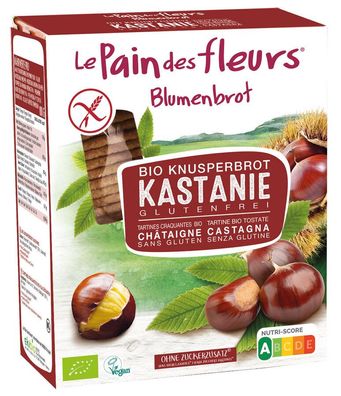 3x Blumenbrot - Le Pain des Fleurs Bio Knusperbrot Kastanien 150g