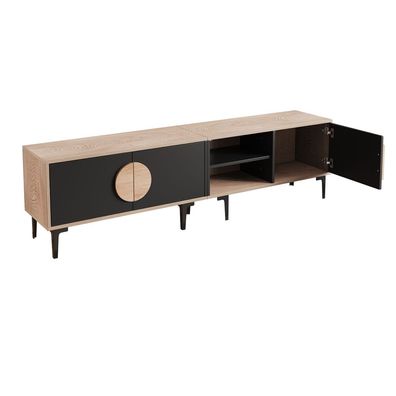 TV Lowboard 180 cm Fernsehschrank TV-Schrank mit 2 Türen 4 Fächer