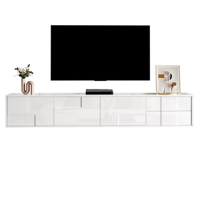 Modernes Lowboard 170 cm TV Board hängend stehend Hochglanz grifflos