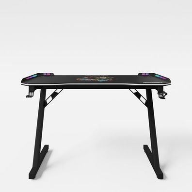 Minecraft - Schreibtisch, Gaming-Tisch, dunkles Design und leuchtenden Elementen