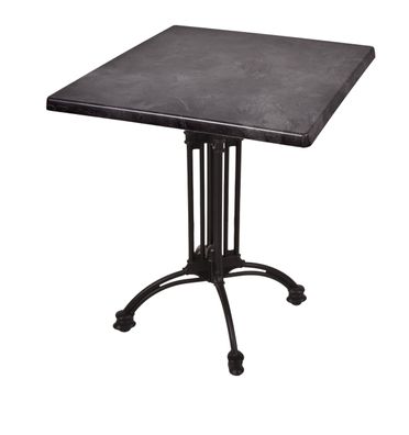 Bistrotisch JELENA 70x70cm Quadratisch Schwarz Holz Caf?tisch Bartisch Gartentisch
