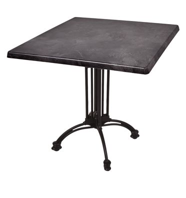 Bistrotisch JELENA 80x80cm Quadratisch Schwarz Holz Caf?tisch Bartisch Gartentisch
