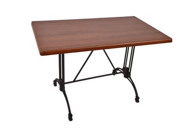 Bistrotisch JOANA 110x70cm Rechteckig Dunkelbraun Holz Caf?tisch Bartisch Gartentisch