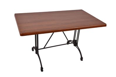 Bistrotisch JOANA 120x80cm Rechteckig Dunkelbraun Holz Caf?tisch Bartisch Gartentisch