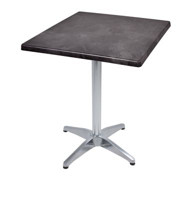Bistrotisch VIDOL 70x70cm Quadratisch Schwarz Holz Caf?tisch Bartisch Gartentisch
