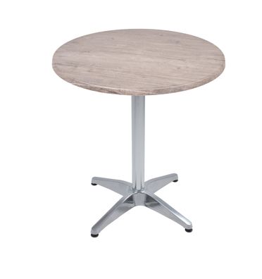 Bistrotisch VIDOL ?70cm Rund Hellbraun Holz Caf?tisch Bartisch Gartentisch