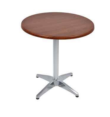 Bistrotisch VIDOL ?70cm Rund Dunkelbraun Holz Caf?tisch Bartisch Gartentisch