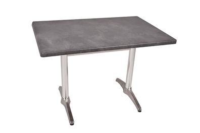 Bistrotisch SERNA 110x70cm Rechteckig Schwarz Holz Caf?tisch Bartisch Gartentisch