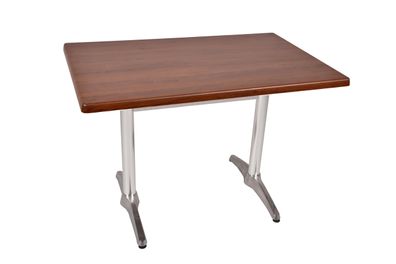 Bistrotisch SERNA 110x70cm Rechteckig Dunkelbraun Holz Caf?tisch Bartisch Gartentisch