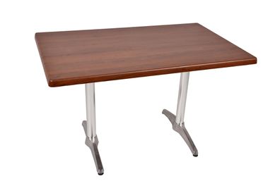 Bistrotisch SERNA 120x80cm Rechteckig Dunkelbraun Holz Caf?tisch Bartisch Gartentisch