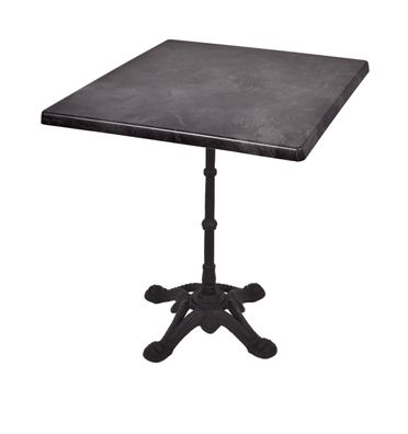 Bistrotisch KOLLIN 70x70cm Quadratisch Schwarz Holz Caf?tisch Bartisch Gartentisch