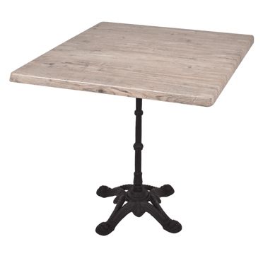 Bistrotisch KOLLIN 80x80cm Quadratisch Hellbraun Holz Caf?tisch Bartisch Gartentisch