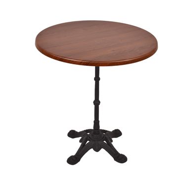 Bistrotisch KOLLIN ?70cm Rund Dunkelbraun Holz Caf?tisch Bartisch Gartentisch