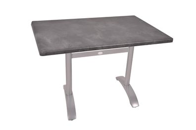 Bistrotisch ACHE 110x70cm Rechteckig Schwarz Holz Caf?tisch Bartisch Gartentisch