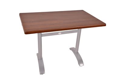 Bistrotisch ACHE 110x70cm Rechteckig Dunkelbraun Holz Caf?tisch Bartisch Gartentisch