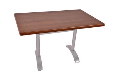 Bistrotisch ACHE 120x80cm Rechteckig Dunkelbraun Holz Caf?tisch Bartisch Gartentisch