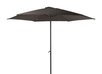 Sonnenschirm THOMAS ? 300cm 6 Streben Anthrazit Polyester Gartenschirm Balkonschirm