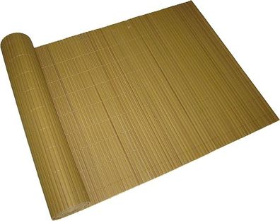 Sichtschutzmatte ELMA PVC 90x1000cm Hellbraun Kunststoff Balkon Sichtschutz