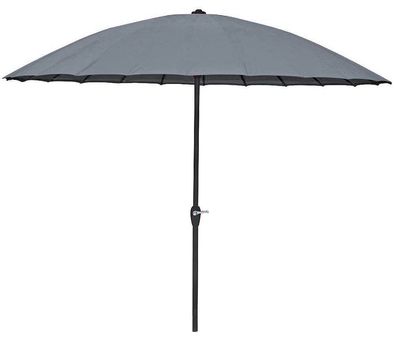 Sonnenschirm EDDI mit 24 Streben Anthrazit Polyester Gartenschirm Balkonschirm