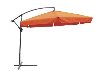 Ampelschirm CALLI ? 300cm 6-eckig Terrakotta Polyester Sonnenschirm mit St?nder