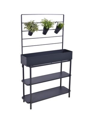 Hochbeet ERFURT Anthrazit Eisen Metall-Hochbeet f?r Garten Balkon-Beet Gem?sebeet
