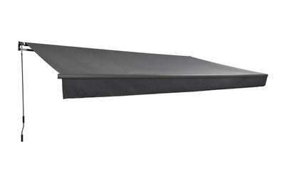 Gelenkarmmarkise Insbruk 495x300cm Anthrazit Polyester Balkonmarkise Gelenkmarkise
