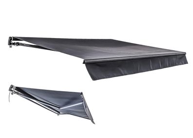 Gelenkarmmarkise PHILA 295x200cm Elektrisch mit LED Beleuchtung Anthrazit Polyester