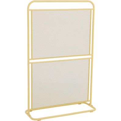 Sichtschutz DOVIDA 124x80x30cm Gelb Stahl Balkon Sichtschutzwand Garten Trennwand