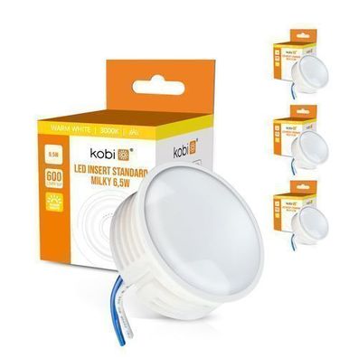 Leuchteneinsatz Satz von 3x LED INSERT Modul 6.5W 3000K MILKY Warmweiß