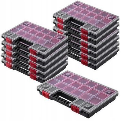 KADAX Organizer, Werkzeugkasten aus Kunststoff, 34 x 25 cm, 12 Stück