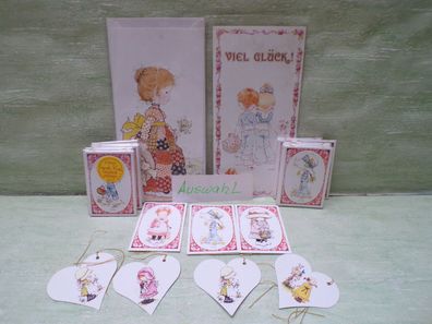 alte Sarah Kay Cado Verlag Biering KG Grußkarten Geschenkanhänger Briefpapier