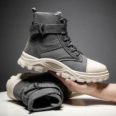 Herren Militarstiefel Outdoor Fashion Canvas High Schuhe Herren Freizeitschuhe