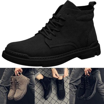 Herren Casual Smart Knochel Walking Leichte Wanderarmee Kampfstiefel Schuhe