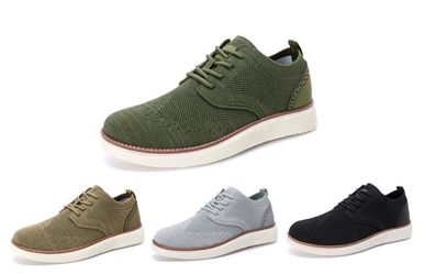 Herren Mesh Sneakers Oxfords Schnurschuhe leichte lassige Wanderschuhe Grobe
