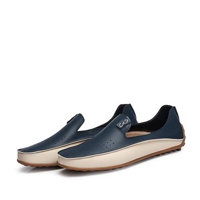 Herren Lederschuhe Mode lassig Slip On Loafer Outdoor Slipper Fahrschuhe