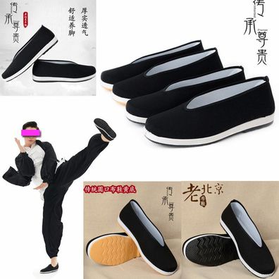 Herren Handgemachte Chinesische Espadrille Slipper Schuhe Kung Fu Flache