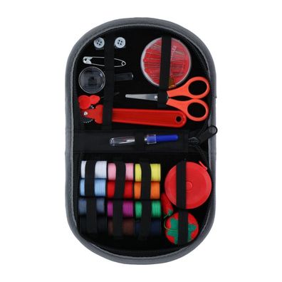 JUNG Nähgarn Set mit Tasche Nähzeug 39 Teile Nähset Camping Outdoor Nähzubehör