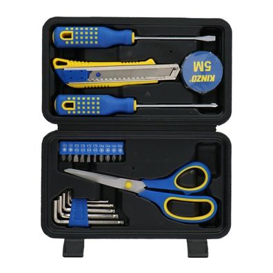 KINZO Handwerkzeug Set 21 tlg Werkzeugset Werkzeug Set Reparaturset Heimwerker