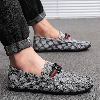 Herren Smart Driving Schuhe Slip-On Slipper lassige Leder Mokassin Grobe