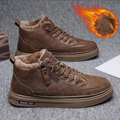Winter warme neue Mode Schuhe Plusch bequeme Anti Rutsch Outdoor Schnee Herren