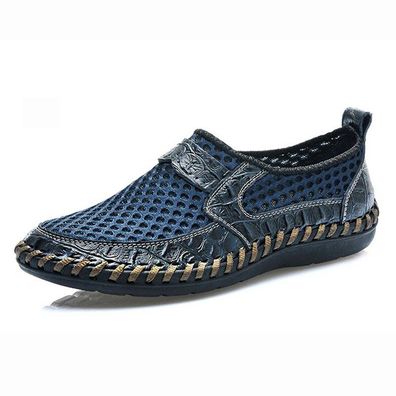Herren Freizeitschuhe atmungsaktive bequeme Slipper Mesh Slip On Driving Schuhe