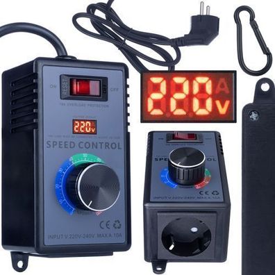 Rosfix Drehzahlregler 4000W – Spannung 0–240V AC | Display, 230V Buchse