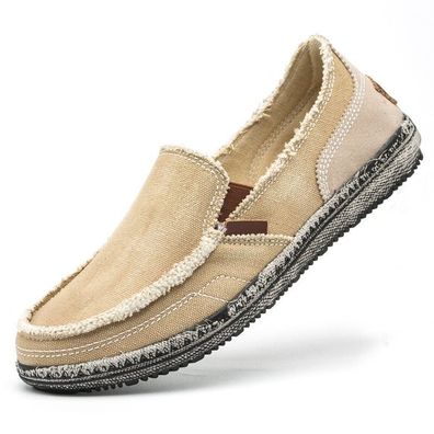Herren Driving Mokassins atmungsaktive Flats Canvas Pumps Slipper Slipper Schuhe