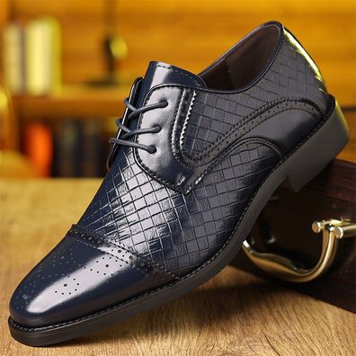 Herren Business Freizeitschuhe Klassische Schnurschuhe mit Flugelspitze Schuhe