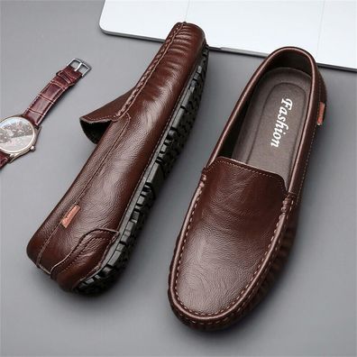 Herren Leder Driving Mokassins Slipper Klassische Slip-on leichte Schuhe